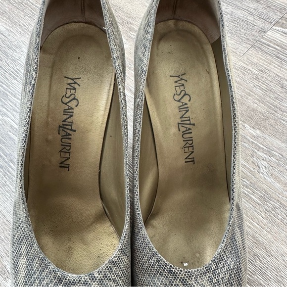 Yves Saint Laurent vintage snake pointy kitten heels, trendy shoes, fashion - Picture 14 of 14